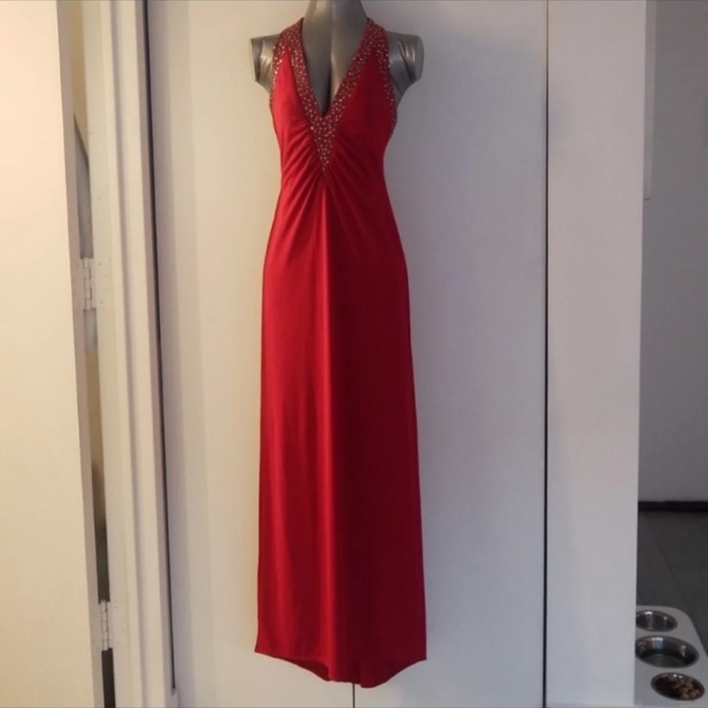 Red formal dress